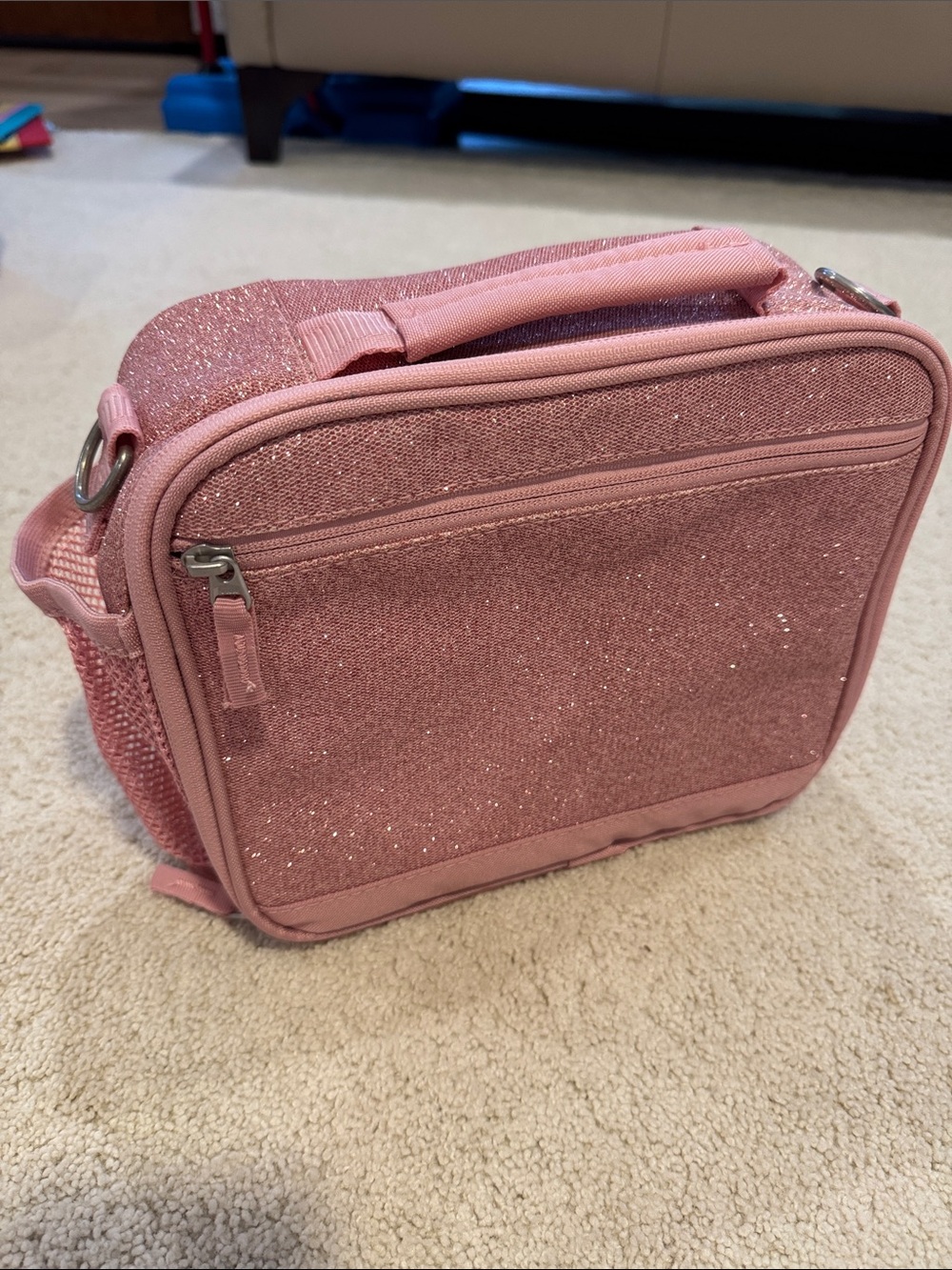 Pottery Barn Kids Pink Glitter Lunchbag